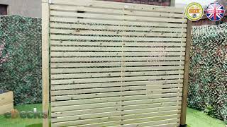 Green - Elite Slatted PSE Fence Panel (1.8m x 1.820m) | eDecks