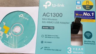 Unboxing TP-Link AC1300, mini wireless mu-mimo USB adapter archer T3u