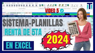 🅿️Sistema de planillas REGIMEN GENERAL y MYPE en EXCEL 2024 | Calculo de renta de Quinta  *VIDEO 5*