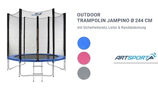 Outdoor Trampolin Jampino Ø 244 cm mit Sicherheitsnetz ARTSPORT