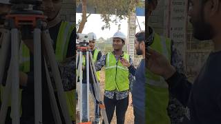 Surveying by HI method #shorts #viral #survey #construction