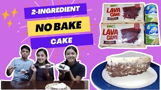 2-Ingredient NO BAKE/NO STEAM CAKE | Simple and Easy Dessert for Beginners | Food Hug: The Fam Vlog