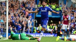 Highlights of Chelsea 2 Aston Villa 0 2015 | Diego Costa scored a goal | Hutton scores an own goal