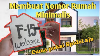 Membuat Nomor Rumah Minimalis dengan Triplek Bekas | DIY Teriplek Bekas  #DIY #barangbekas #dekorasi