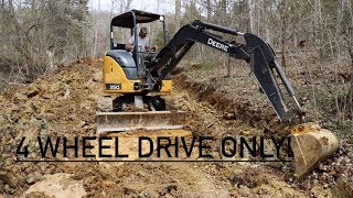 Renting a Mini Excavator and Fixing Our Off Grid Cabin Access Road