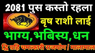 वृष राशि 2081 पुस महिनाको राशिफल | Brish Rashi 2081 Push Mahina ko Rashifal | 2081 poush brishrashi