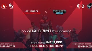 VALORANT Tournament | Quarter Finals | CYBER CRUSADE | Twisted League | GEEKONIX | TMSL