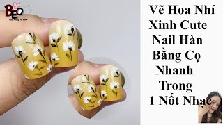 Vẽ Hoa Nhí Nail Bằng Cọ Vẽ - Design Móng Nhẹ Nhàng