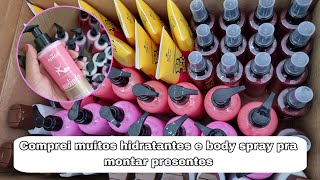 COMPRAS PARA O FIM DE ANO / HIDRATANTE E BODY SPRAY PRA MONTAGEM DE PRESENTE 😍