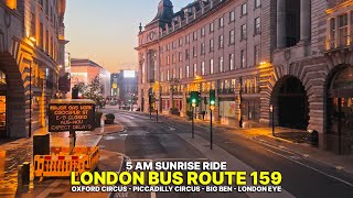 London Golden Hour Bus Ride: Bus Route 159 from Oxford Circus to Streatham with Big Ben Views 🚌 🌅