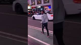 BLOODS VS CRIPS MAN GETS HIT BY A CAR WHEN TRYING TO GET AWAY!