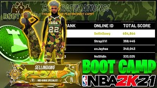 I PLAYED THE LAST BOOT CAMP EVENT ON NBA 2K21 & FINALLY WON REWARDS WITH THE BEST BUILD IN NBA 2K21!