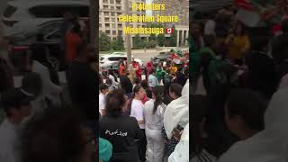 PTI Protesters at Celebration Square Mississauga Canada