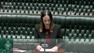 Robyn Preston MP acknowledges Naomi Smith and the Butterfly Kisses project