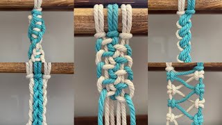 Five knots of two color in Macramé - Tutorial