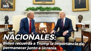 BIDEN recuerda a TRUMP la IMPORTANCIA de PERMANECER JUNTO a UCRANIA