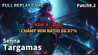 Targamas SUP Senna VS Leona Replay S9 / 서포터 세나 VS 레오나 관전 시즌9 - 4/3/35 Patch 9.22 EUW1