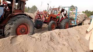 2 Belarus MTZ 50 Tractor Fail on a havy Loaded Trolley