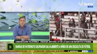 Lamentable  Niños de una escuelita de fútbol golpeados por Barras de Patronato