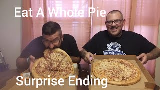 Eat a Large Pizza in less than 10 minutes | SURPRISE ENDING