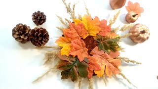 Bardzo łatwy jesienny stroik na kawałku kartonu!🍁 Zrobisz go samodzielnie!🍂DIY🍁Jesienna dekoracja