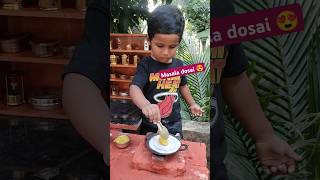 Miniature masala dosai 😍😋#mini #miniaturecooking #tinyfoodcooking #tinyfood #minicooking#shortsvideo