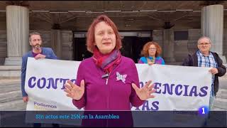 TVE - Podemos denuncia la supresión del acto del 25N en la Asamblea Regional