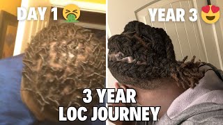 My dreadlock hair growth journey (drop fade) | *Crazy Growth* | 3 year transformation | Loc journey