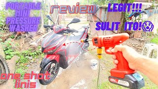 portable pressure washer testing|review/ rechargeable pressure washer.