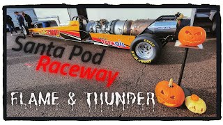 🔥 Flame and Thudner czyli 🎃 Halloween w 🚦 Santa Pod Raceway - motocyklem po UK 🏍