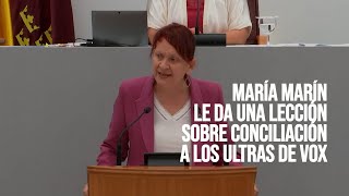 María Marín da una lección sobre conciliación a los ultras de Vox