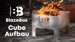 BlazeBox Cube | Aufbau der Feuerschale