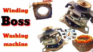 how to rewind Boss washing Machine motor 24 slot #electricallrounder