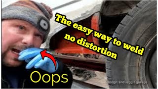 DOE Van Dalised Ford Transit Easy Way To Weld With No Distortion part 4