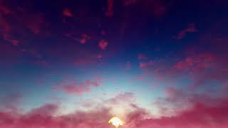 ( CGI 4k Stock Footage ) Dusk Purple indian sunset clouds