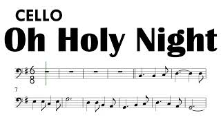 Oh Holy Night Cello Sheet Music Backing Track Partitura