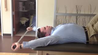 Supine Shoulder Flexion with Cane