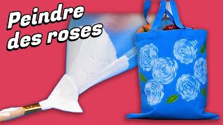 Peindre très facilement des roses avec un sac en plastique !