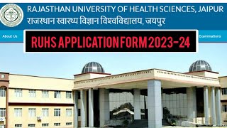 RUHS APPLICATION FORM FOR NURSING, PARAMEDICAL, PHYSIOTHERAPY.