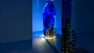 DIY Turning A Waste Bottle♻️ Into A Beautiful Night Lamp 🌃💡😍|#recycle#trending#diy#art #shorts