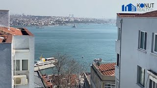 GÜMÜŞSUYU'NDA DENİZ MANZARALI, BALKONLU, SATILIK DAİRE