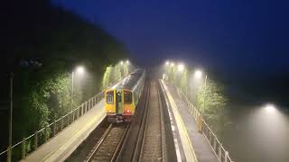 Class 313 departs Southease with a horn