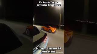 Chevrolet Camaro SS VS 2021 Toyota Supra Street Race! #cars #supra #sportscar #camaro #streetracing