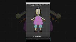 character animation in blender within 60 sec-mds design #shorts 👩‍🦳