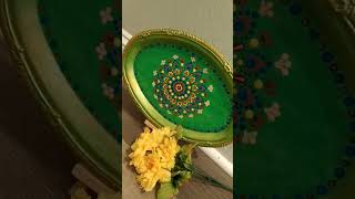 Easy Dot Mandala Painting on plate....