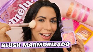 Testando Lançamento Blush Marble Glow Melu Ruby Rose - SURPREENDEU | Make com Lari