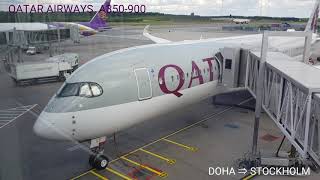 QATAR AIRWAYS A350 🇶🇦DOHA → STOCKHOLM