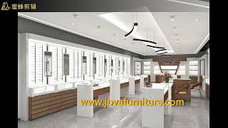 Optical showroom designs | 2022 optical store project Africa | optical showcases, frame display rods