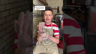 WHY YOU CANT WEAR GLOVES DOING THIS 😱 #shorts #pottery #funnyvideo