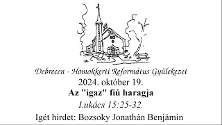 Homokkerti Hitébresztő Hiterősítő Esték - Az "igaz" fiú haragja - Bozsoky Jonathán - 2024.10.19.